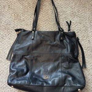 Kooba Black Leather Tote Bag